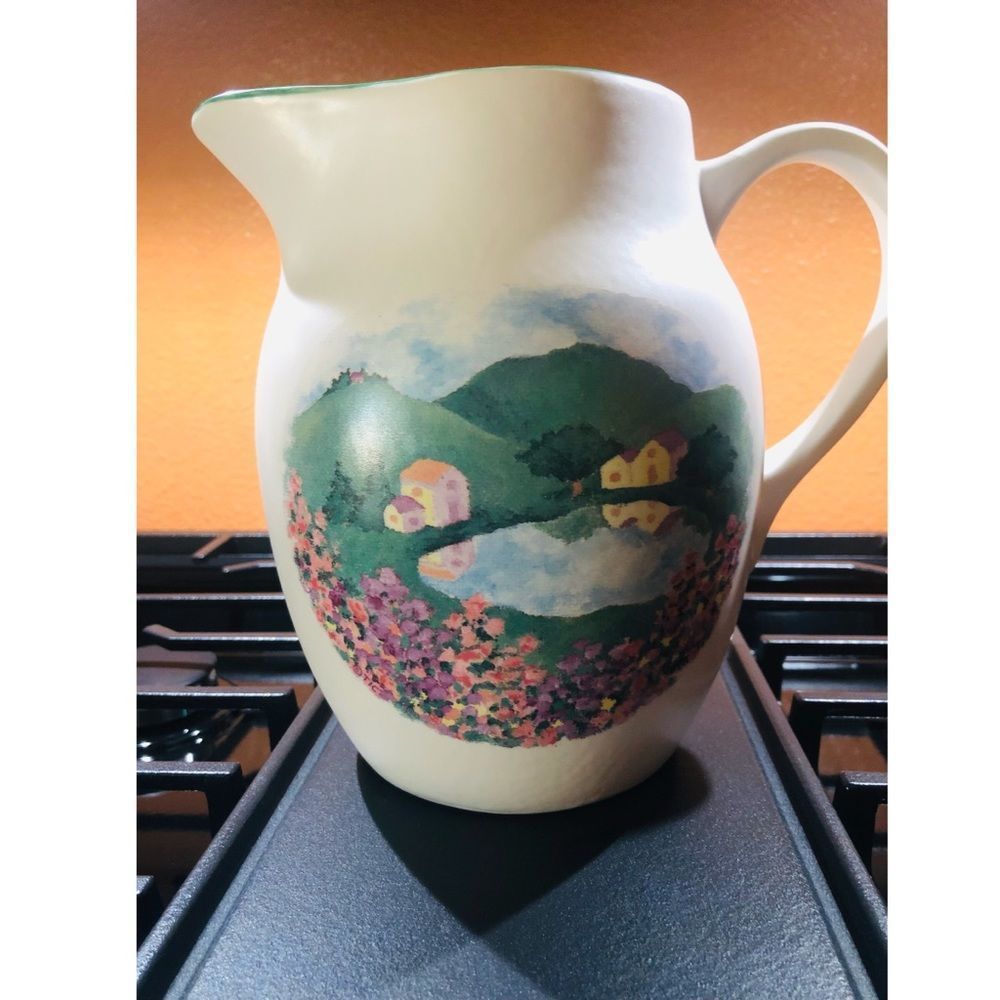VTG TREASURE CRAFT FRENCH VILLAGE PITCHER